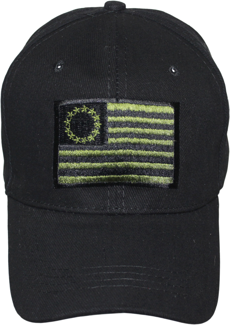 Betsy Ross Patch Black Embroidered Cap