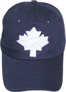 Canada Leaf Navy Blue Embroidered Cap