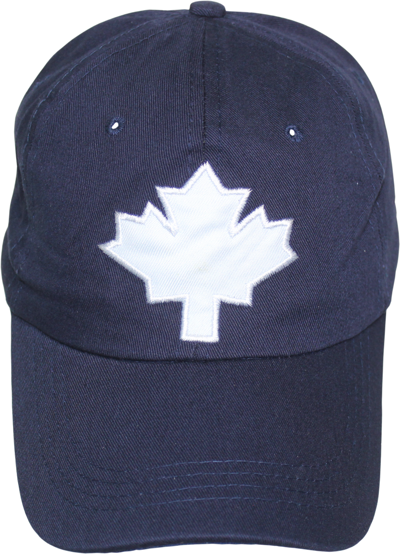 Canada Leaf Navy Blue Embroidered Cap