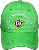 Conch Republic Key West Washed Green Embroidered Cap
