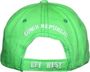 Conch Republic Key West Washed Green Embroidered Cap