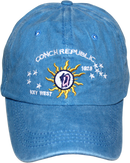 Conch Republic Key West Washed Blue Embroidered Cap