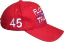 Florida Trump 2024 USA 45 Red Embroidered Cap