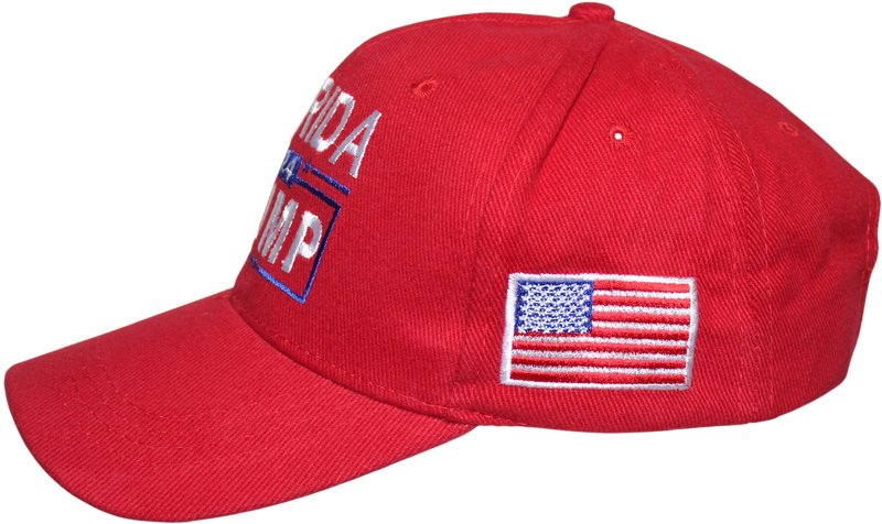 Florida Trump 2024 USA 45 Red Embroidered Cap