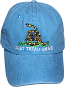 Gadsden Don't Tread On Me Washed Blue Embroidered Cap