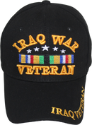 Iraq War Veteran Black Embroidered Cap