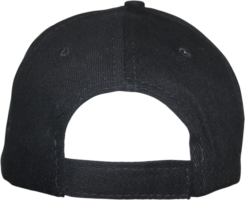 No Quarter Skull and Bones Don't Tread On Me Black Embroidered Cap