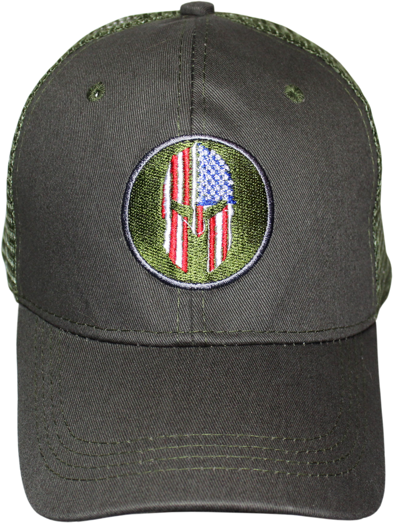 Molon Labe USA Round Patch Embroidered Cap Mesh Back