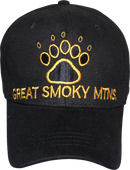 Great Smoky Mountains Bear Paw Black Cap