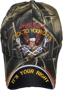 America Stick To Your Guns Camo Embroidered Cap
