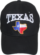 Don't Mess With Texas Black Embroidered Cap