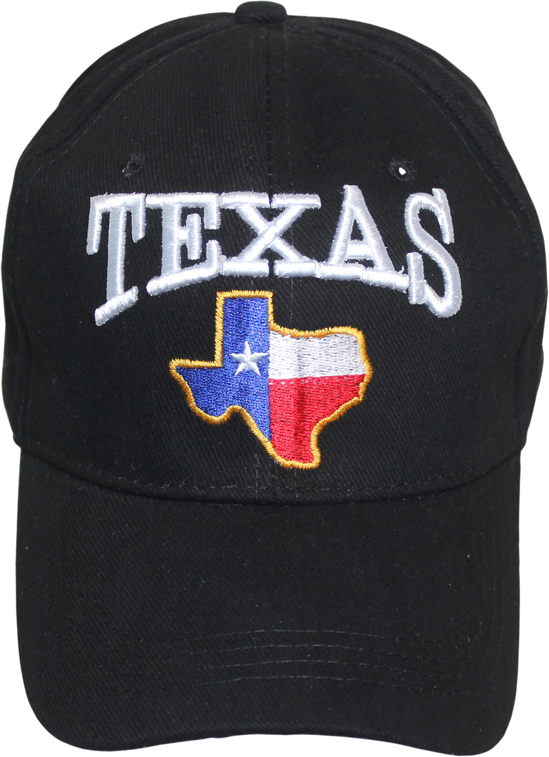 Don't Mess With Texas Black Embroidered Cap