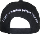 Don't Mess With Texas Black Embroidered Cap