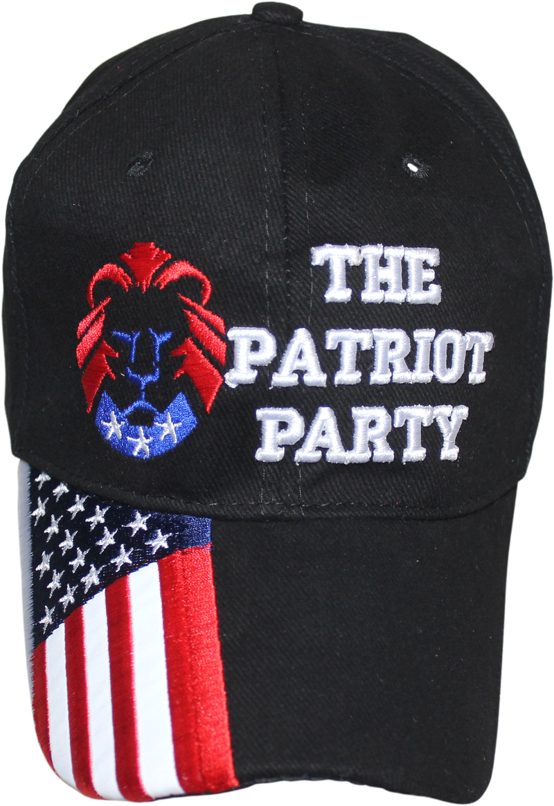 The Patriot Party USA Black Embroidered Cap