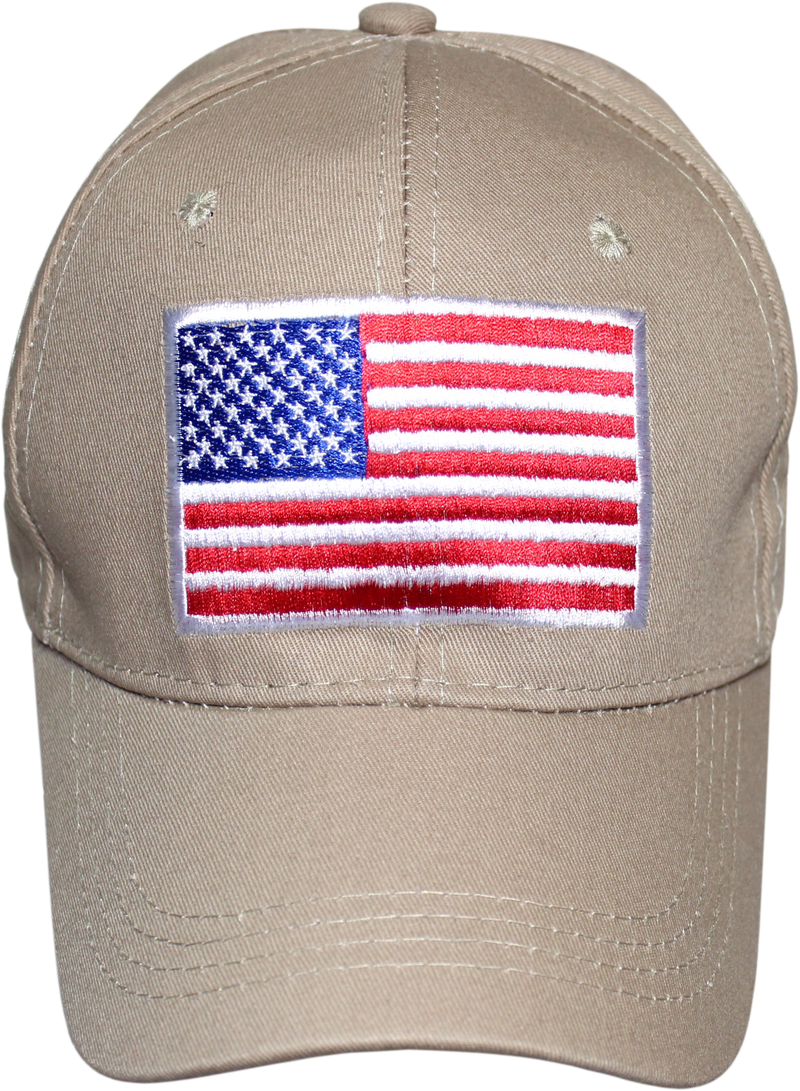 USA Washed Khaki Embroidered Cap