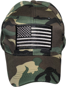 USA Black Patch Camo Embroidered Cap