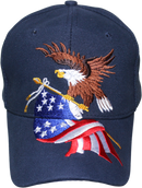 USA Flag Eagle Navy Embroidered Cap