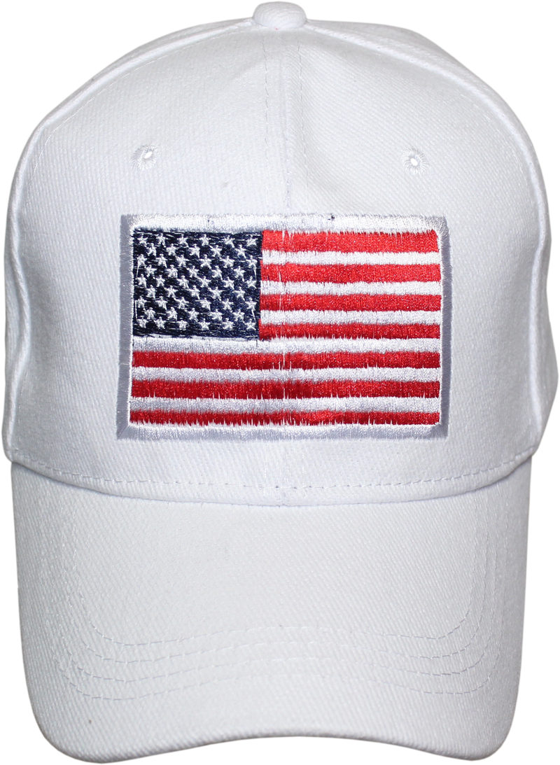 USA Patch White Embroidered Cap