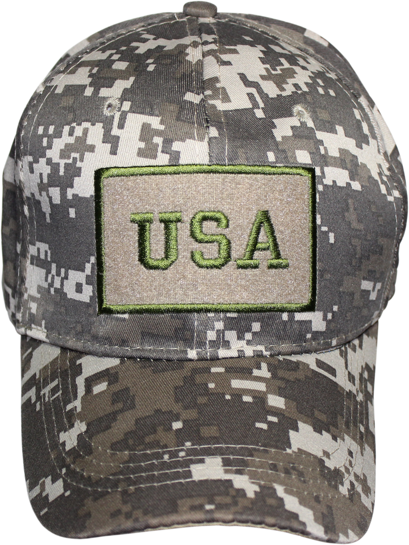 USA Velcro Camo Embroidered Cap