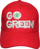 Cap - Go Green Cannabis Leaf
