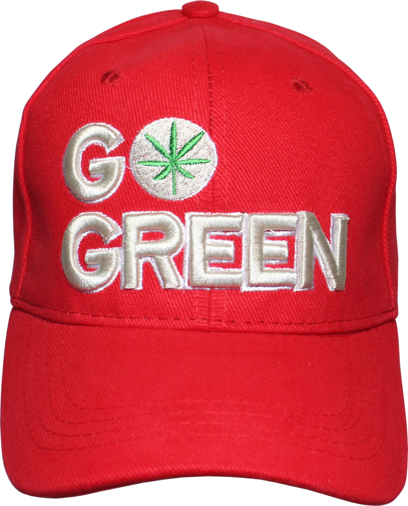 Cap - Go Green Cannabis Leaf