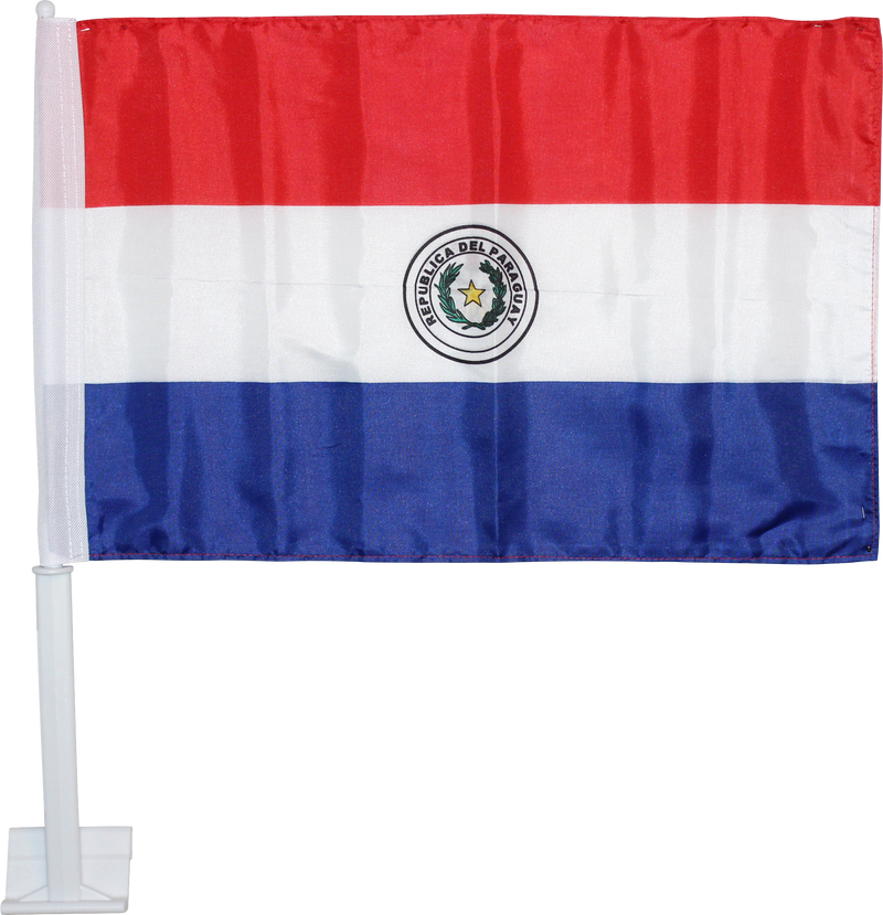 Car Flag - 12x18 Paraguay