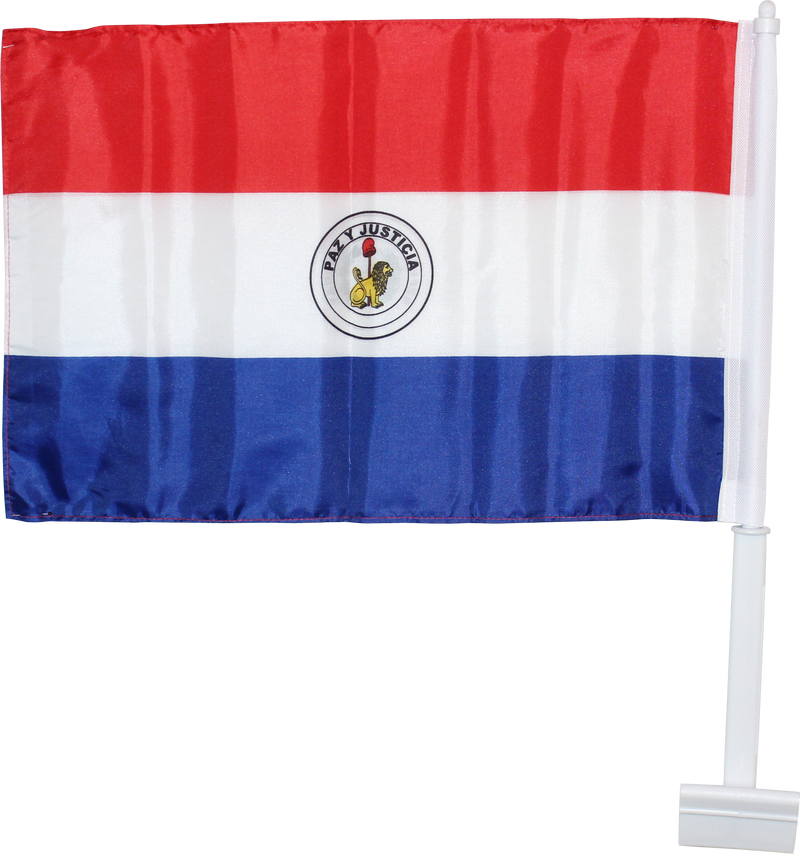 Car Flag - 12x18 Paraguay Paz Y Justicia