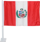 Peru 12"x18" Car Flag Double Sided