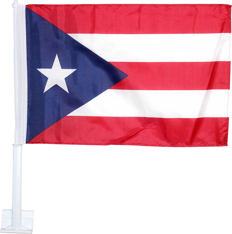 Car Flag - 12x18 Puerto Rico