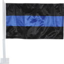 Police Thin Blue Line 12"x18"Car Flag Double Sided