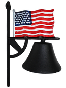 Cast Iron Bell - USA Flag