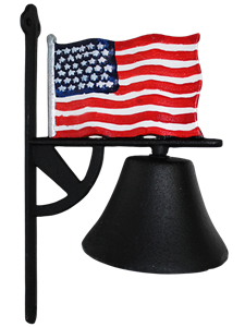 Cast Iron Bell - USA Flag