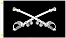 Cavalry Black Cross Sabers 3'X5' Flag Rough Tex® 100D