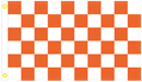 Checkered Orange and White 3'X5' Flag Rough Tex® 100D