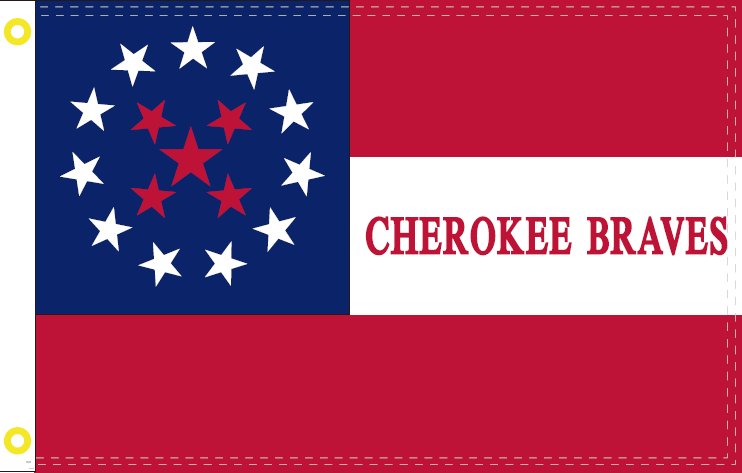 Cherokee Braves 3'x5' Flag ROUGH TEX® 68D Nylon