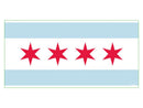 Chicago Flag Bumper Sticker Made in USA