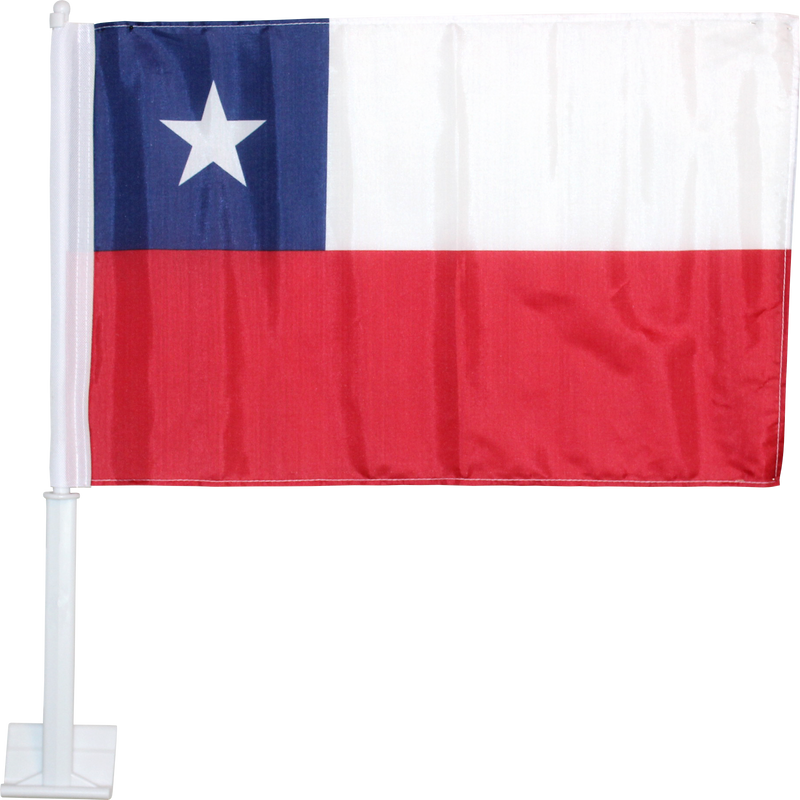 Chile 12"x18" Car Flag Flag ROUGH TEX® Double Sided