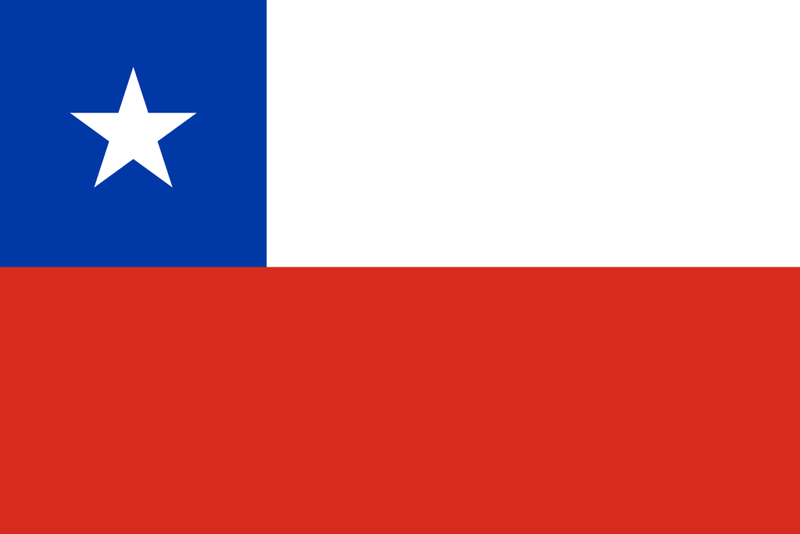 Chile 12"x18" Car Flag Flag ROUGH TEX® 68D Single Sided