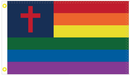 Christian Rainbow 3'X5' Flag ROUGH TEX® 100D