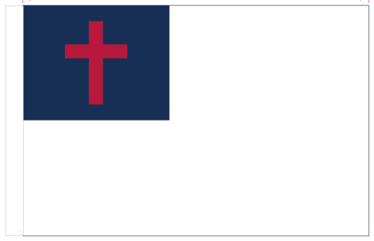 Christian 12"x18" Stick Flag ROUGH TEX® 100D 30" Wooden Stick