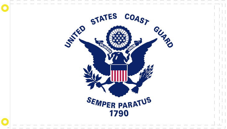 United States Coast Guard 6'x10' Flag ROUGH TEX® 100D