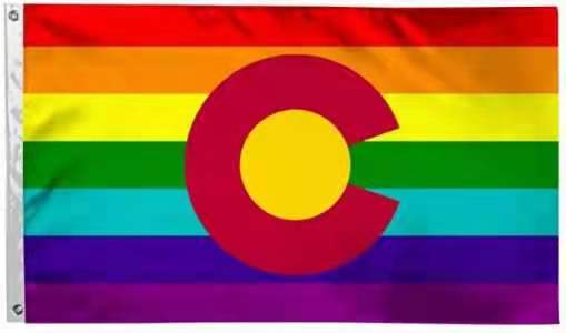 Colorado Rainbow 3'X5' Flag ROUGH TEX® 100D