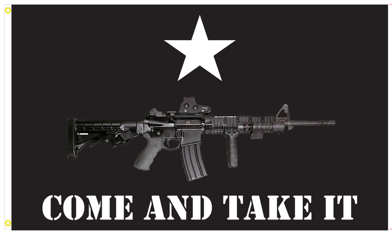 AR 15 Come and Take It Black Tactical 3'X5' Flag ROUGH TEX® 100D