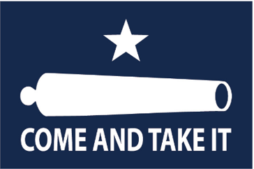 Come and Take It Blue 12"x18" Double Sided Flag With Grommets ROUGH TEX® 100D