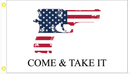 Come and Take It USA Pistol 3'X5' Flag ROUGH TEX® 100D American 2nd Amendment Gonzales