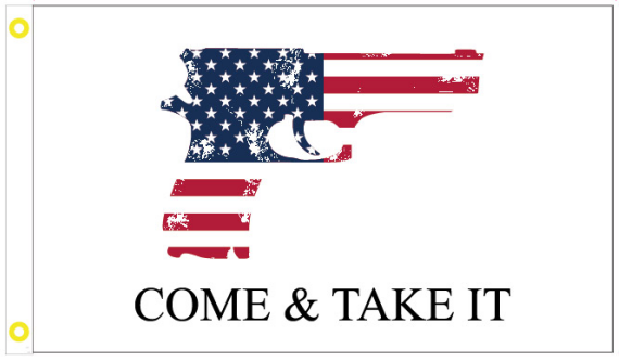 Come and Take It USA Pistol 3'X5' Flag ROUGH TEX® 100D