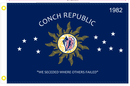 Conch Republic Key West 1982 3'X5' Flag ROUGH TEX® 100D