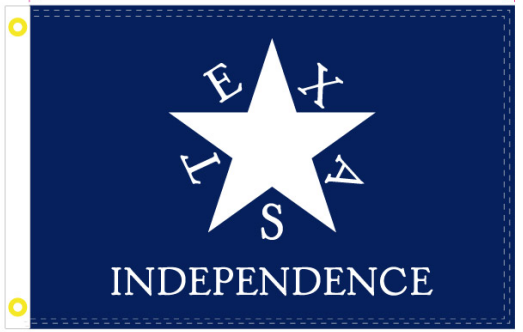 Conrad Texas Independence Blue 12"x18" Flag ROUGH TEX® 100D With Grommets