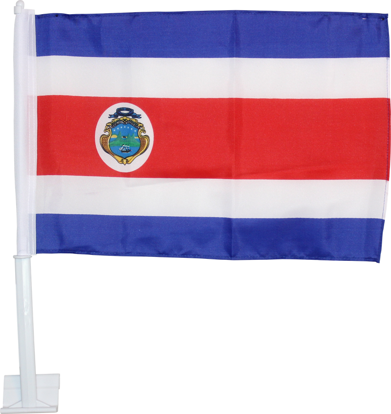 Costa Rica 12"x18" Car Flag Flag ROUGH TEX® Double Sided