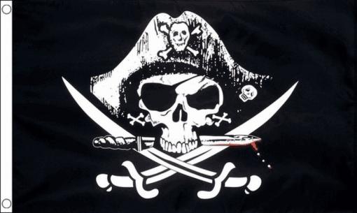 Cross Sabers Pirate 3'x5' Flag ROUGH TEX® 68D Nylon